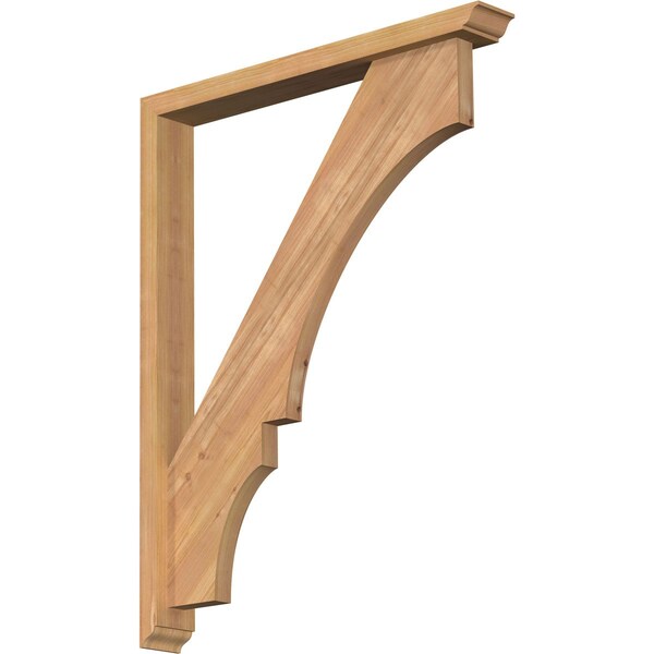 Ekena Millwork Balboa Traditional Smooth Bracket w/ Offset Brace, Western Red Cedar, 3 1/2"W x 28"D x 36"H BKT0402X28X36BOA01SWR - main